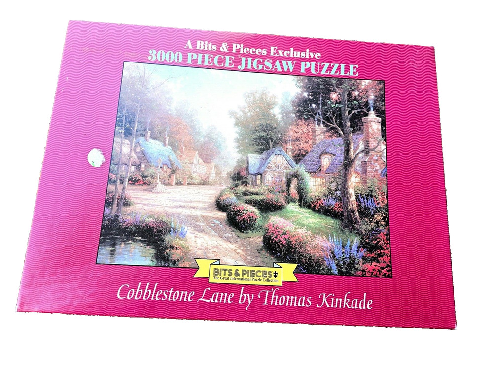 Bits & Pieces Jigsaw Puzzle "Cobblestone Lane" by Thomas Kinkade 3,000 Pc